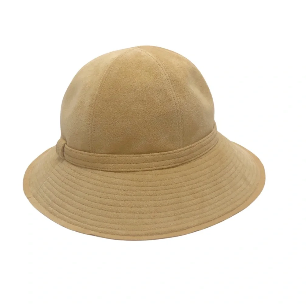 Halston Vintage | 1972 Tan Ultra Suede Bucket Hat ASO Cover of Newsweek 70s